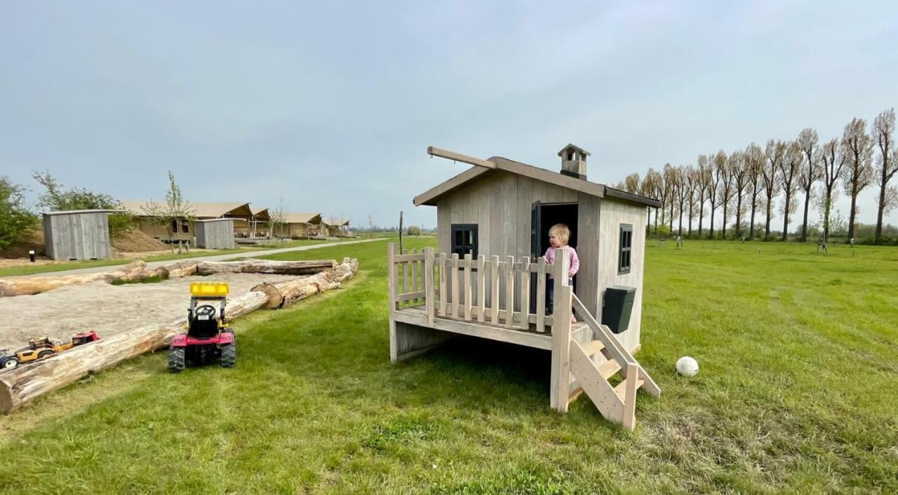 De Hazelaarshof Luxe Glampingtent Bij Natuurgebied De Millingerwaard Kekerdom Dış mekan fotoğraf